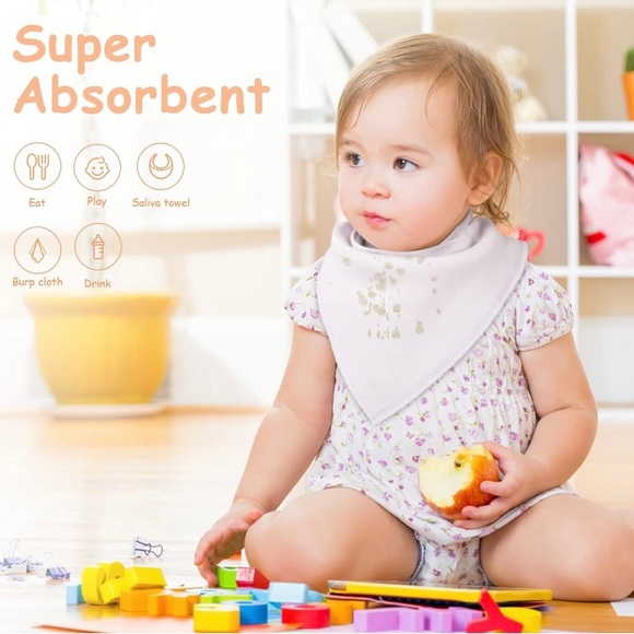 ‼️SUMMER CLEARANCE‼️ YooFoss Bandanna Baby Bibs - 10 Pack - Assorted Colors - Picture 4 of 6